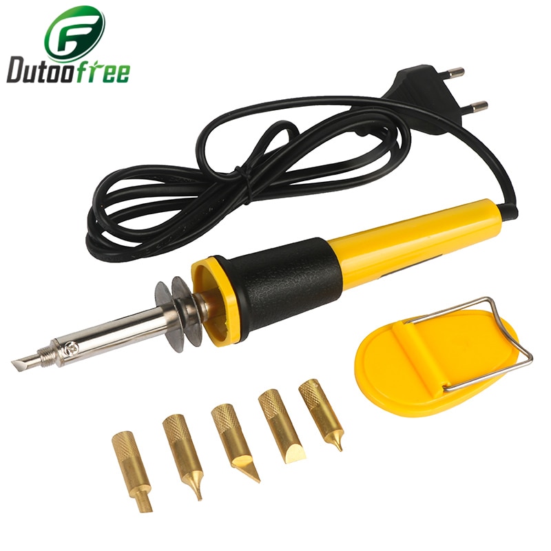 30W Electric Soldering Iron Pen Wood Burning Pen Set Pencil Burner With Brass Tips and Accessories Diy Tools Burning Brush
