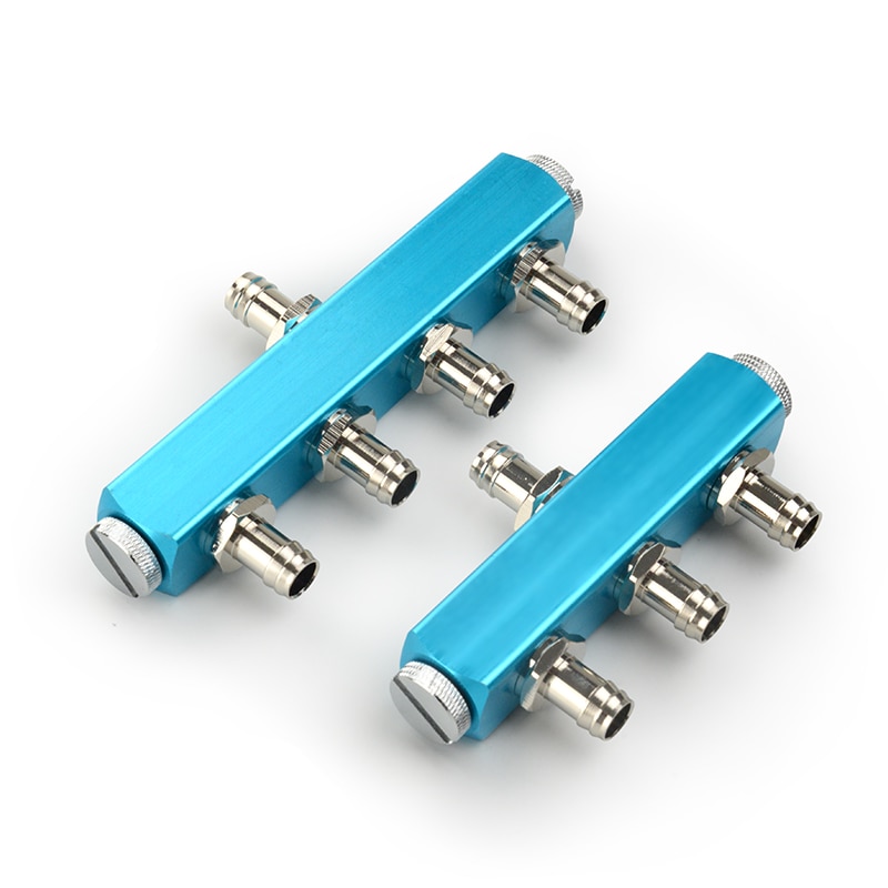 Syscooling water way separator copper manifold for water cooling system with G1/4 thread aluminum Accessories