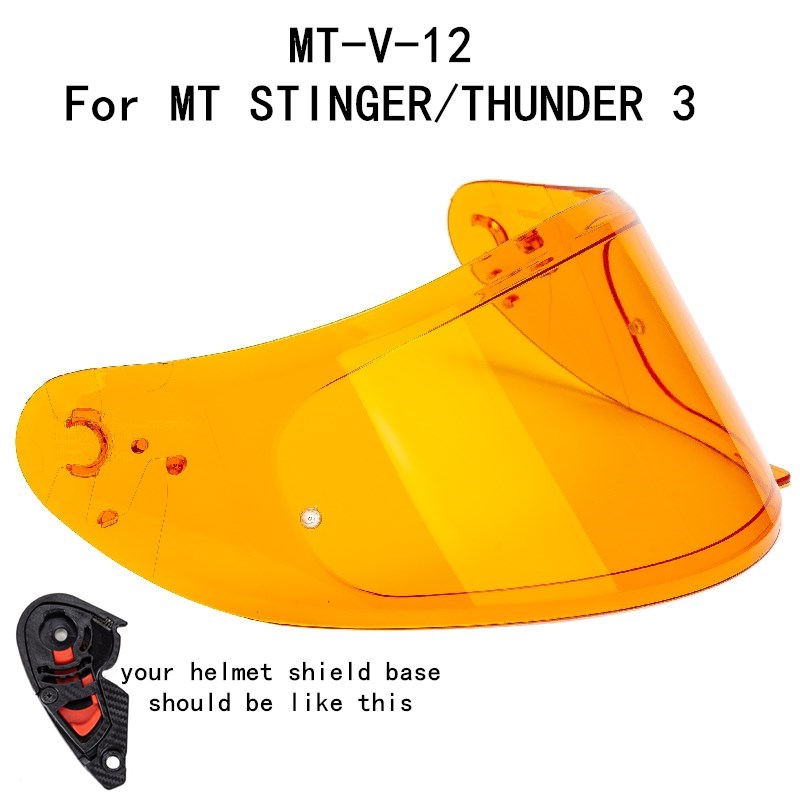 MT Helmet visor replacement wind shield for MT THUNDER 3 SV STINGER helmet original MT equipments: Clear