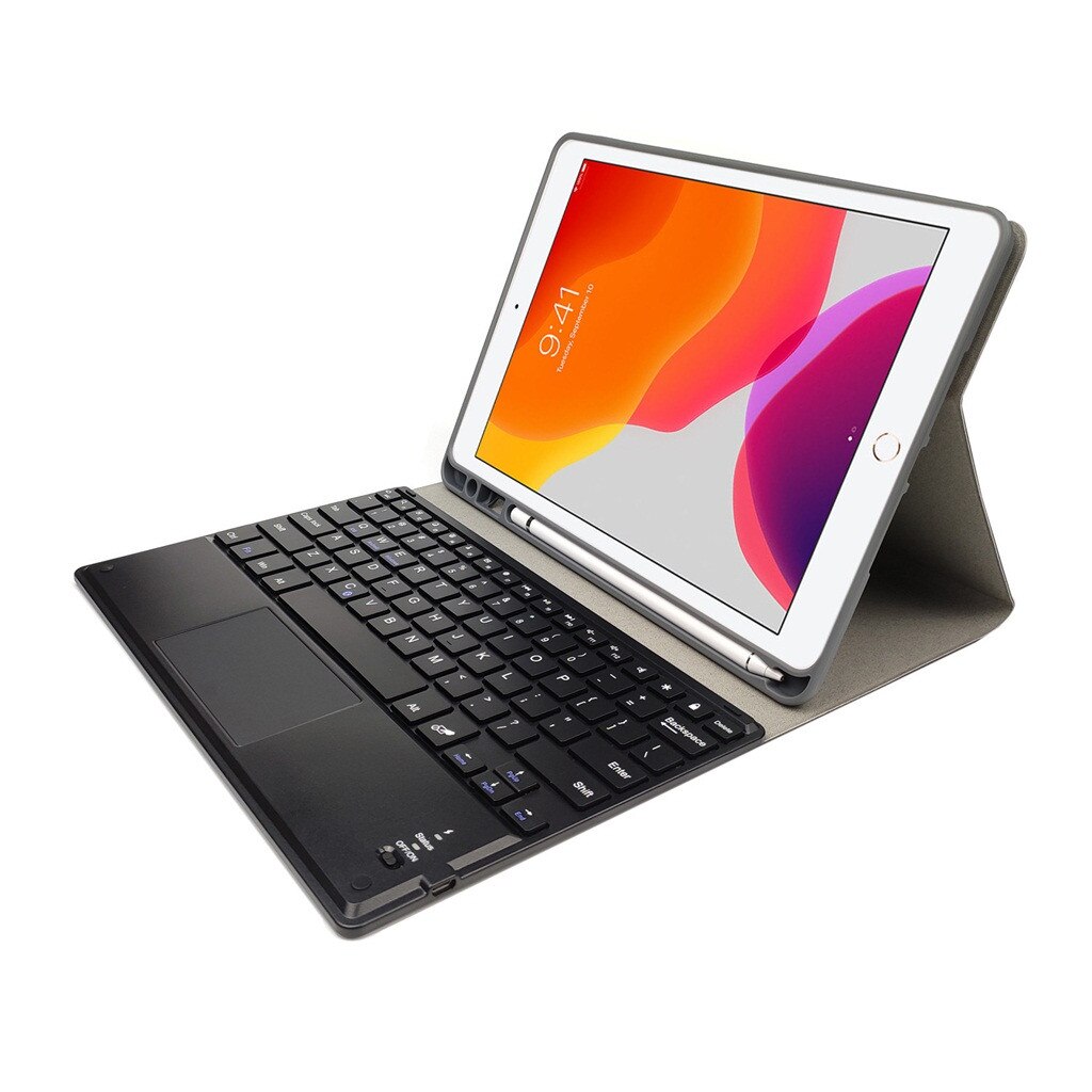 35# For iPad 10.2 inch Wireless Bluetooth Keyboard Case Stand Smart Slim Cover Bluetooth Keyboard PC Laptop Gaming Keyboard