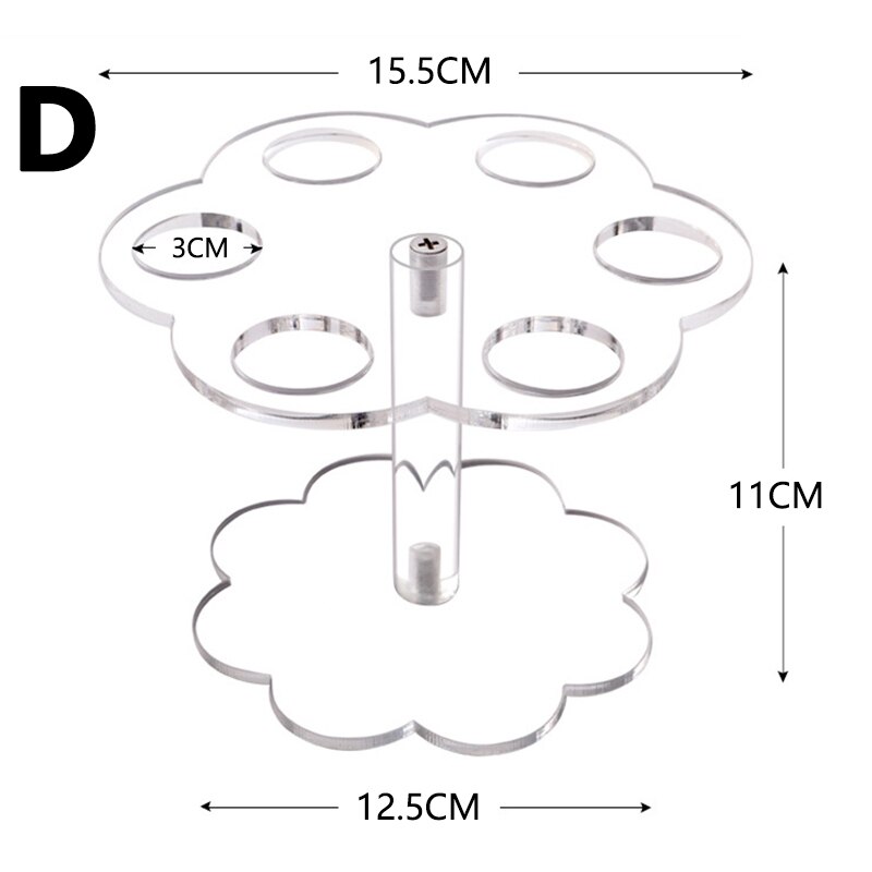 4/6/8/16 Holes Ice Cream Display Stand Transparent Acrylic Cones Sushi Roll Holder Cupcake Dessert Holder display Stand Party