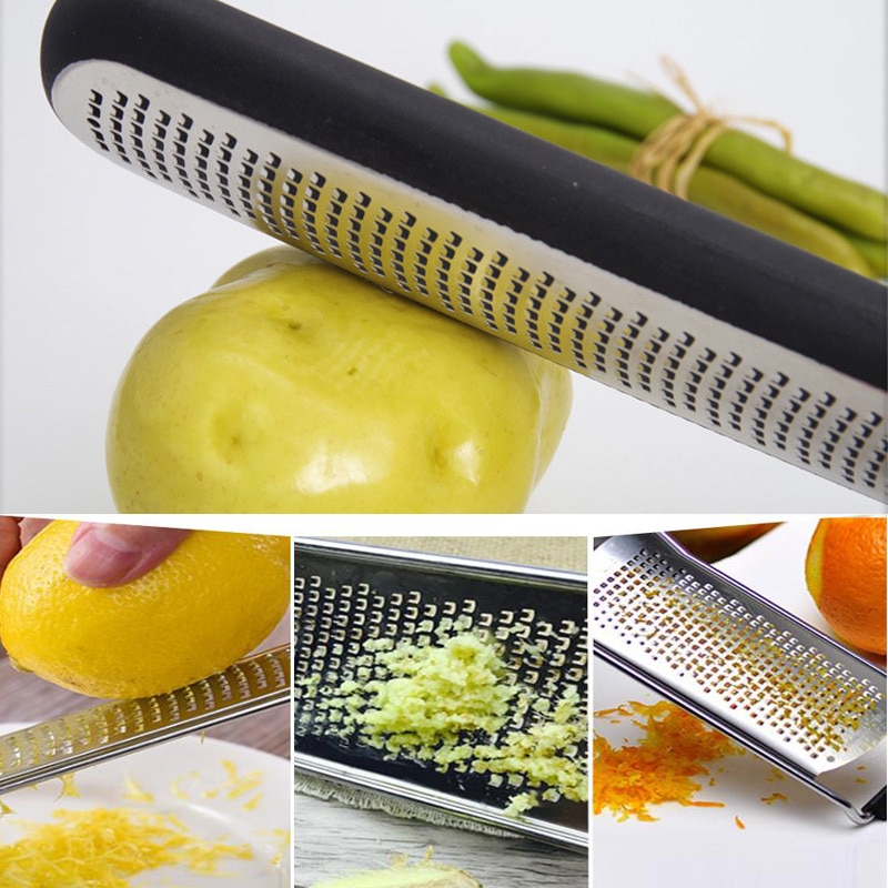 Multifunctional Cheese Grater Stainless Steel Garlic Ginger Lemon Grating Zester Cheese fruit Grater Utensil Wide Plate