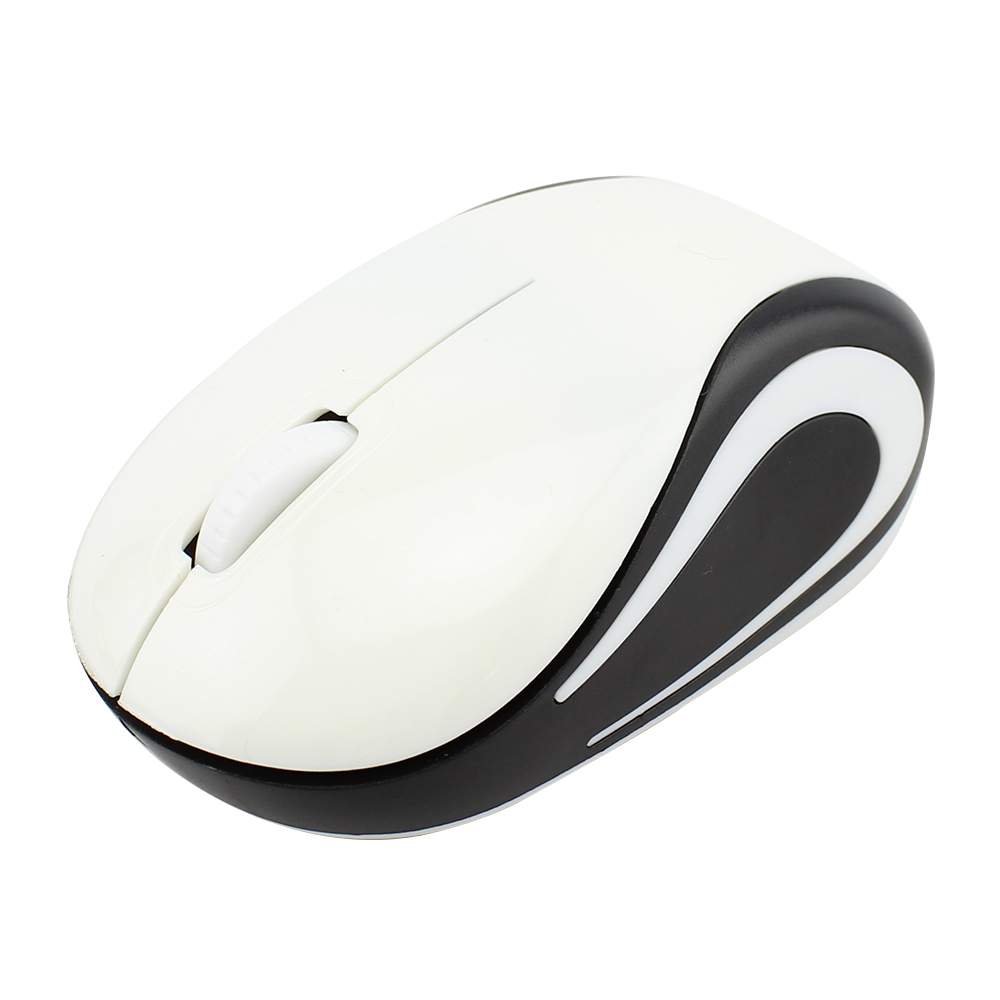 Mini ratón inalámbrico de 2,4 Ghz con rollo de pan al vapor de 1600DPI, ratón óptico para ordenador, ratón barato para juegos, para niños: Marfíl