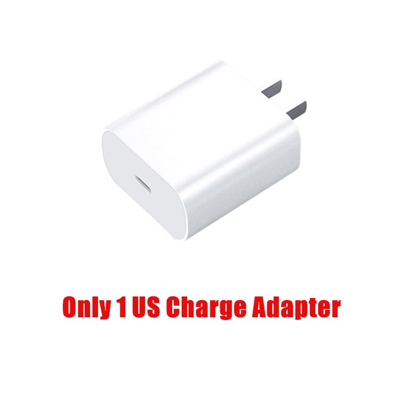 Cargador USB-C PD de 20W para teléfono inteligente, dispositivo de carga rápida con enchufe de EE. UU., UE, QC4.0, 18W, para iPad Pro Air, iPhone 12, mini, 11 Pro, Max, Xs, X: 20w / US