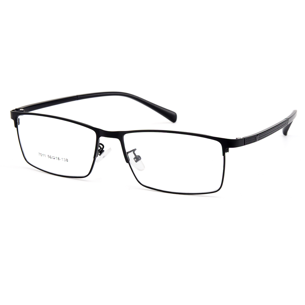 Gmei Optical Men Titanium Alloy Eyeglasses Frames for Men Eyewear Flexible Temples Legs IP Electroplating Alloy Spectacles Y7011: C1