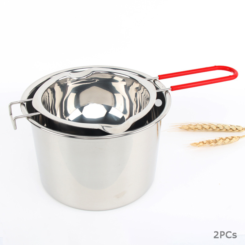 304 acier inoxydable Double chaudière Pots avec boîte chocolat fondant Pot lait bol beurre bonbons plus pâtisserie outils de cuisson