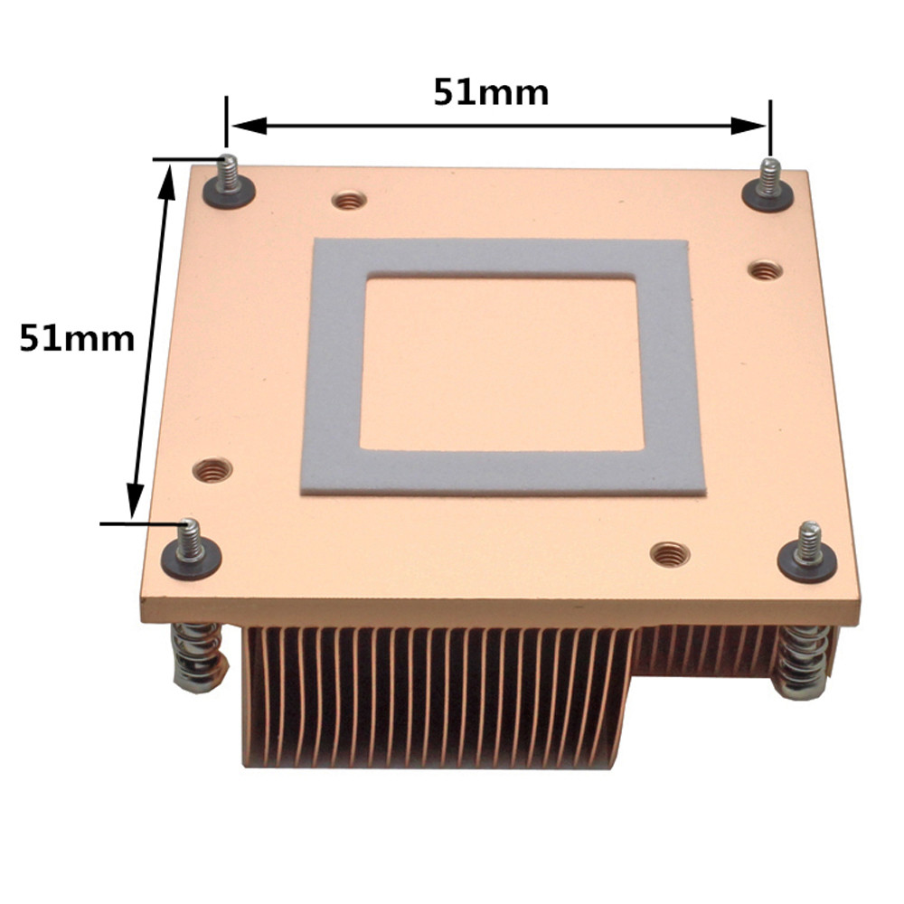 1U Server CPU-Kühler Kupfer-Kühlkörper für Intel Steckdose G PGA 988 989 Handy, Mobiltelefon Prozessor Serie passiv Kühlung