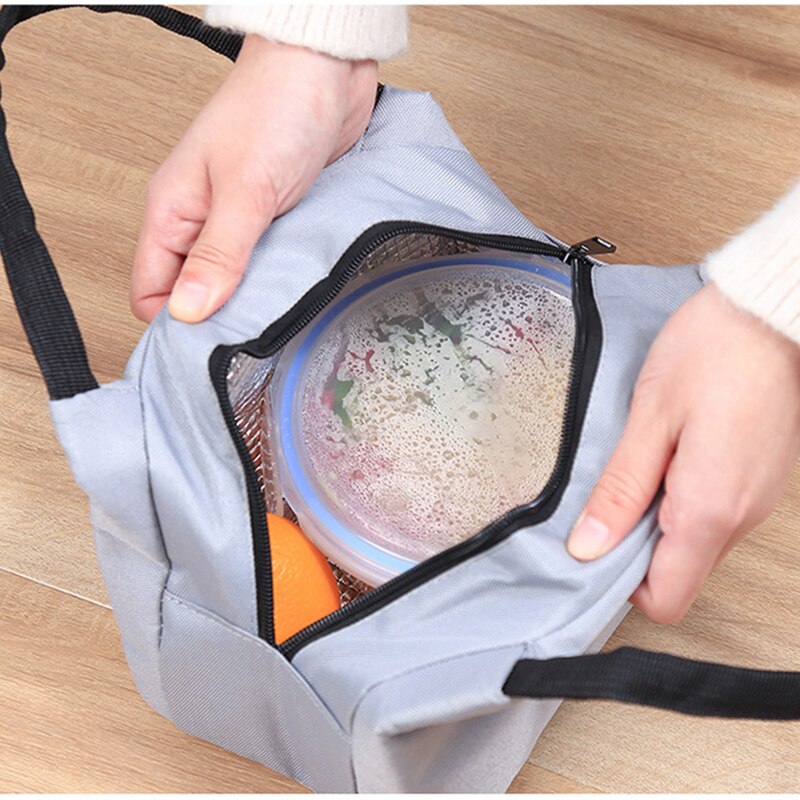 Purdored 1 Pc Solid Lunch Tas Voor Vrouwen Waterdichte Bento Voedsel Zak Thermische Geïsoleerde Lunch Box Tote Koeltas Bento pouch Lunch