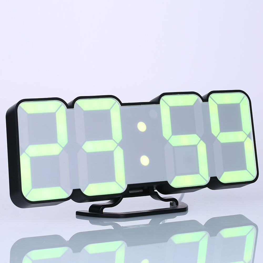 Aktualisierung 3D Fernbedienung Digitale Wanduhr 115 Farben LED Tisch Uhr Zeit Alarm Temperatur Datum Klang Kontrolle Nacht Licht: G410763