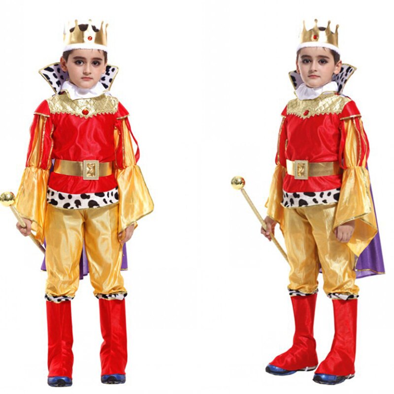 2018 yeni çocuk kral cosplay kostüm noel cadılar bayramı prens büyüleyici parti giysileri, uygun 3-12 yaş çocuklar
