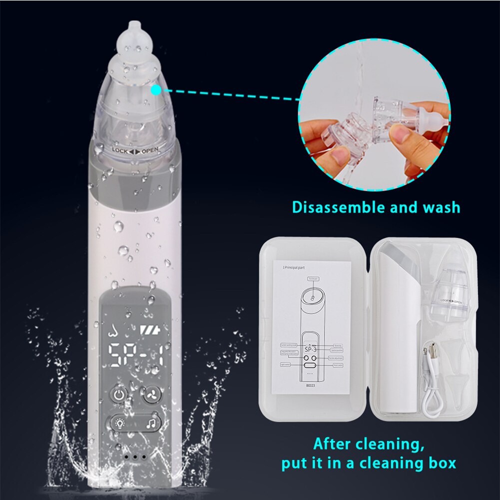 Otário para o bebê facial 2 em 1 elétrica nasal aspirador de cuidados com a pele infantil crianças nariz cleaner cravo removedor limpeza crianças