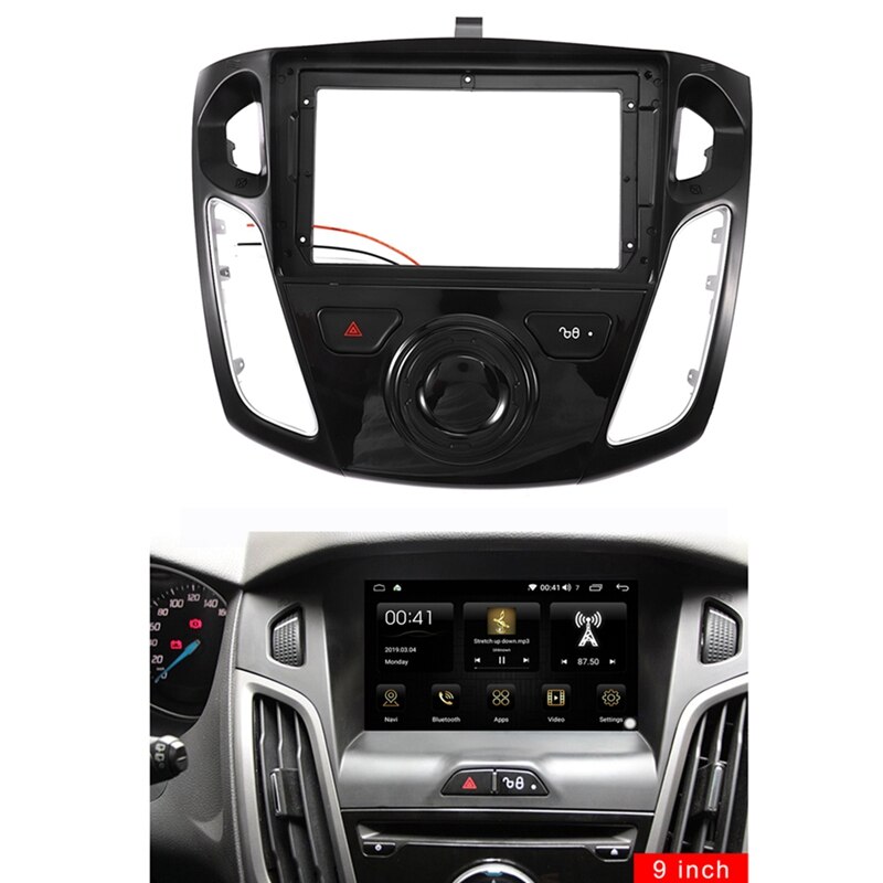 -9 Inch Car Radio Fascia Dash Trim Kit for Ford Focus 3 Stereo DVD Player Refitting Frame