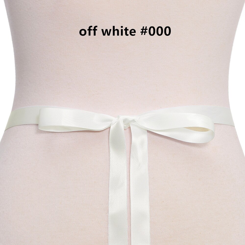 (1PC) Rhinestone silver bridal belt wedding with crystal diamante wedding dress accessories sash belt for wedding dress WDD1048: off white
