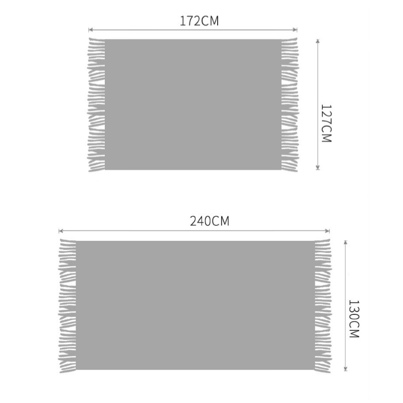 Tekstilby hjem dekorativt tykt strikket teppe mais korn vaffel preget vinter varmt dusker kaste sengeteppe 130 x 240cm