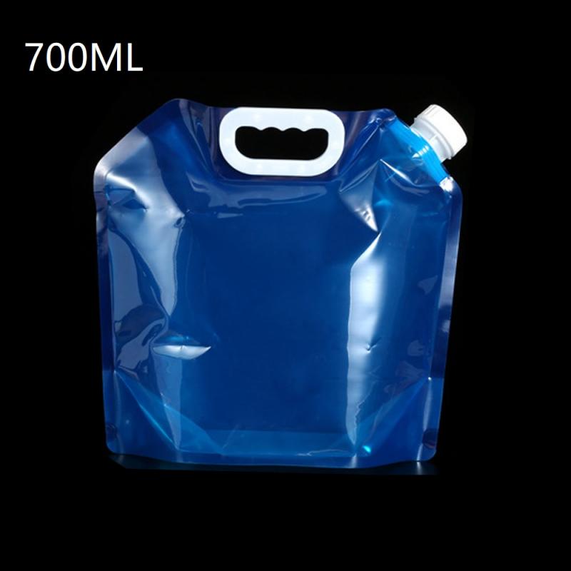 5l/10l stor kapacitet vandpose sport bærbar sammenklappelig vandpose bærer udendørs rejse camping fiskeri foldbart vandlager: Farveløs