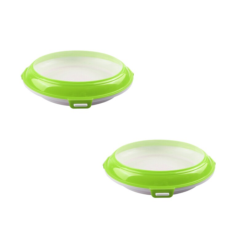 Refrigeration Food Preservation Tray Kitchen Fruit Seafood Fresh Keeping Organizer Refrigerator Preservate Storage Tool: Green2