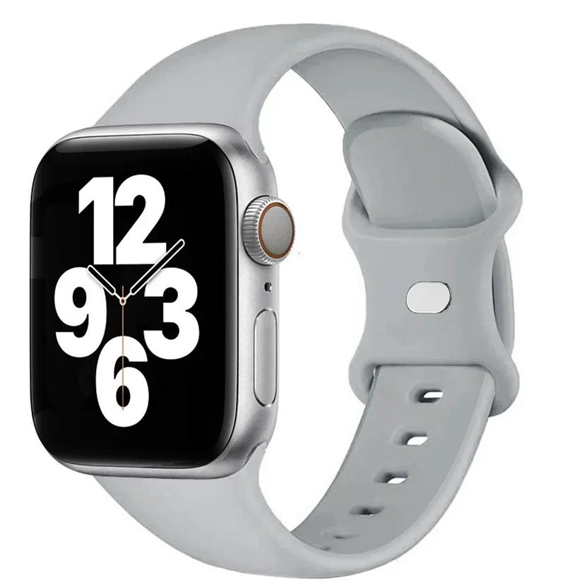 Silikoniranneke apple watch 44mm 40mm 45mm 41mm 42-38mm sport -rannekkeelle, iwatch-sarja 8 7 se 3 4 5 6 9 10 46mm 49mm: Sininen / 14mm