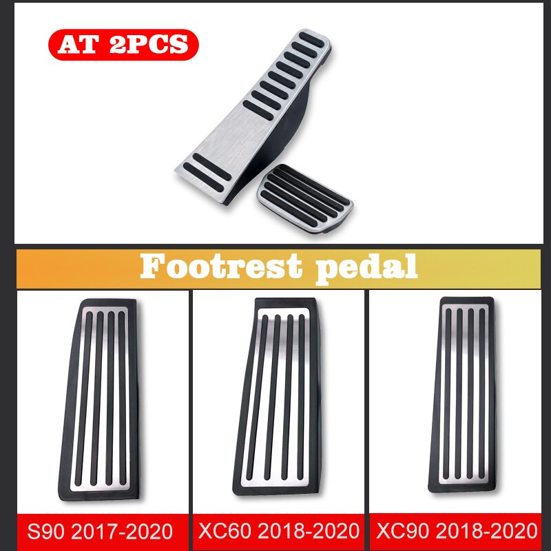 För volvo  xc90 xc60 s90 v90 bilaccelerator fotstöd pedal broms koppling pad tillbehör