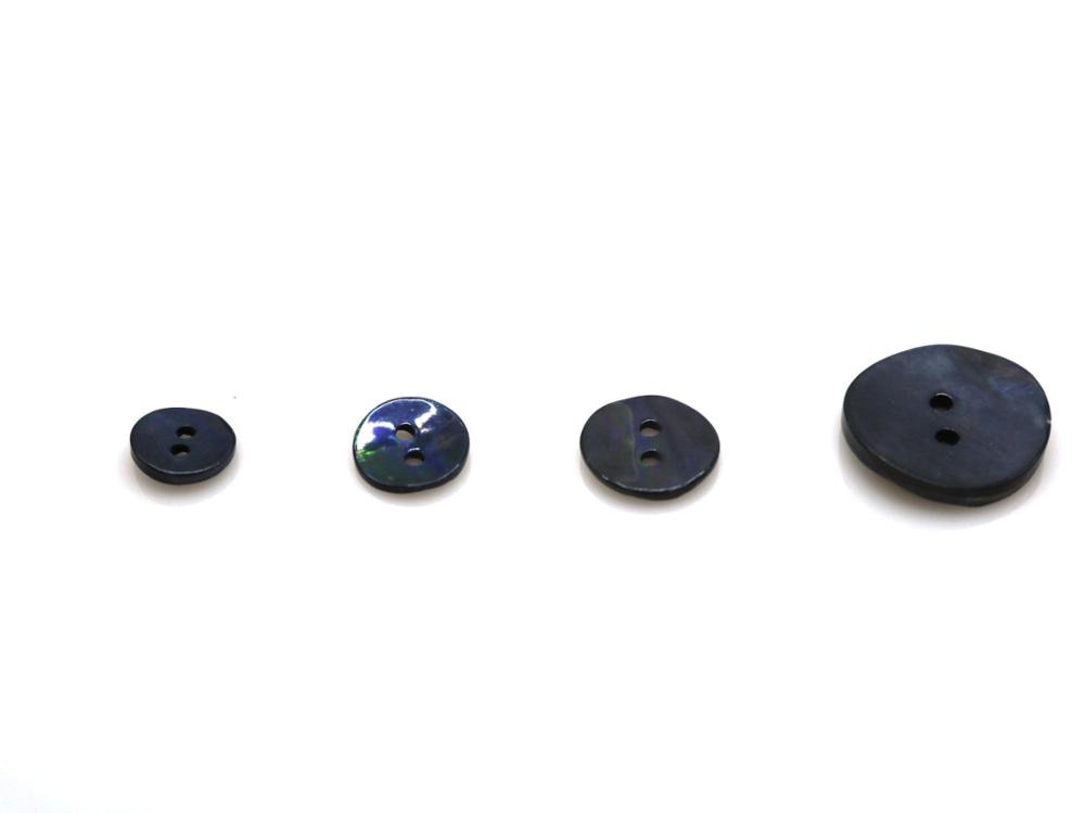 20pcs/lot 11mm/12mm/15mm/22mm natural dyed dark blue real shell button 2 holes button