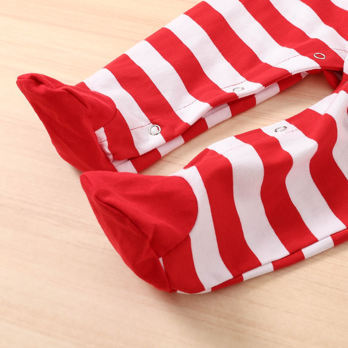 pudcoco Newborn Baby Boy Girl Long Sleeve Romper Jumpsuit Christmas Stripe Santa Clothes One Pieces Autumn Outfit 0-24M
