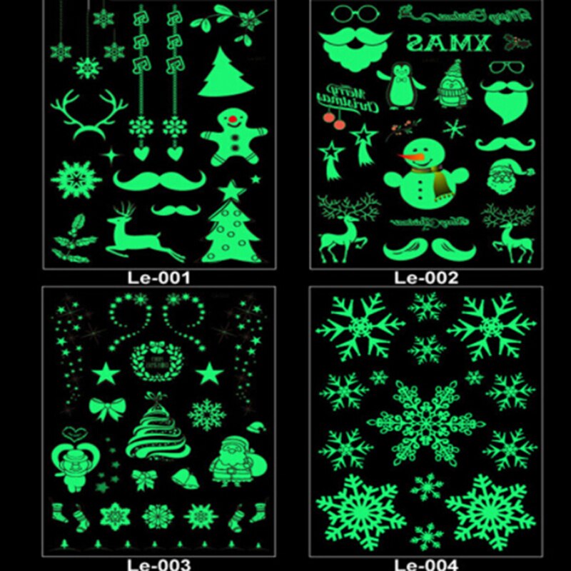 Party Decoratie 1 Pc Lichtgevende Tijdelijke Stickers Kerst Carnaval Party Nieuwjaar Decor Kerst Decoratie