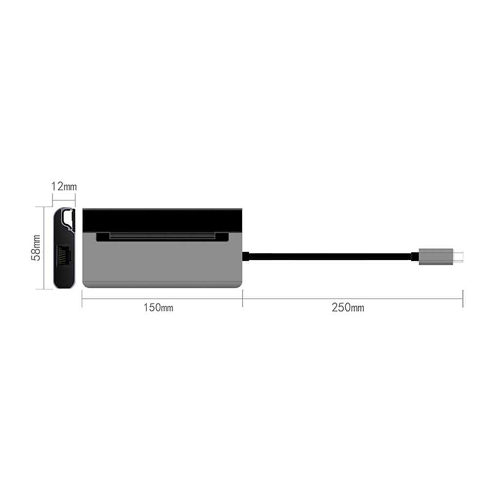 Del computer portatile USB 3.0 Porte Ad Alta Velocità di Tipo-C 7 in 1 Tipo-C centro HDMI USB2.0 USB3.0 PD tipo-C Adattatore Dati per desktop