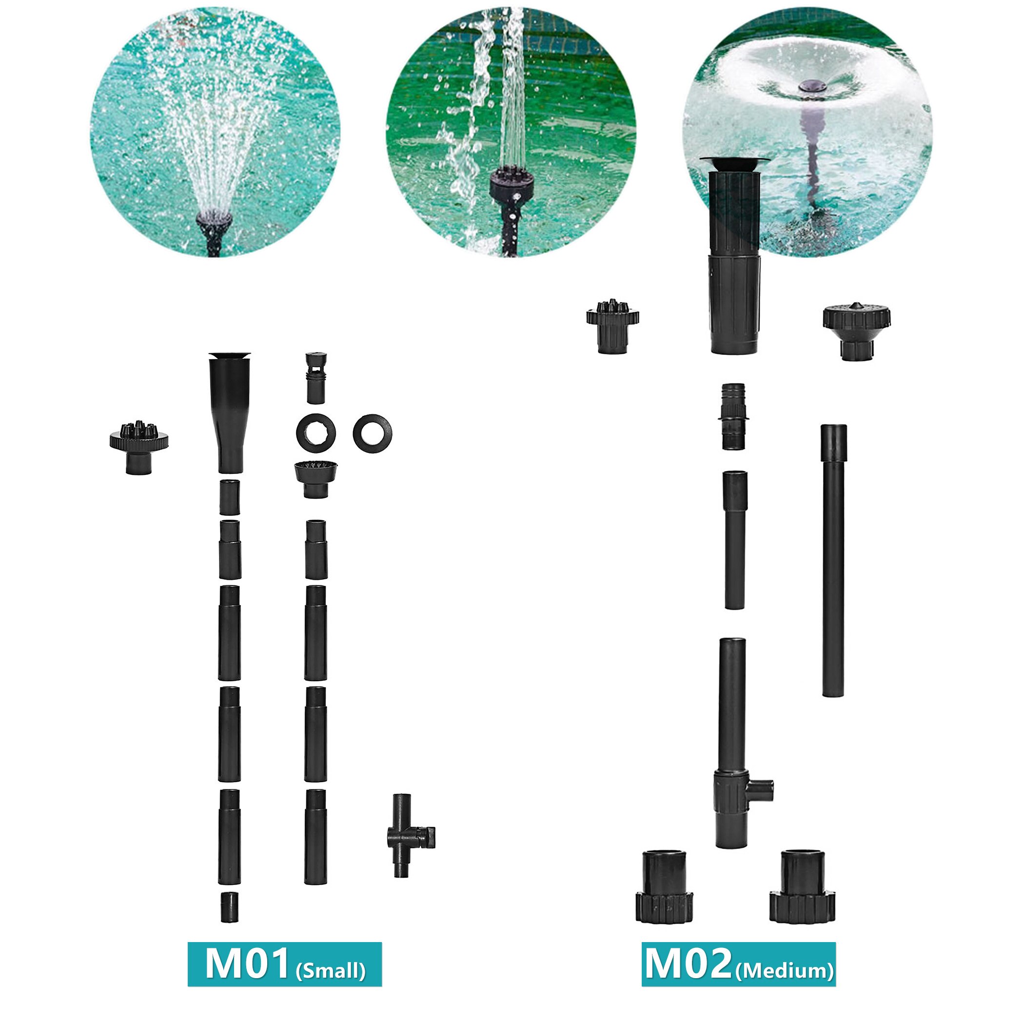 Fontein Nozzle Kit Water Sproeier Hoofd Waterval Sprinkler Diy Voor Tuin Vijvers Tafelblad Visvijvers