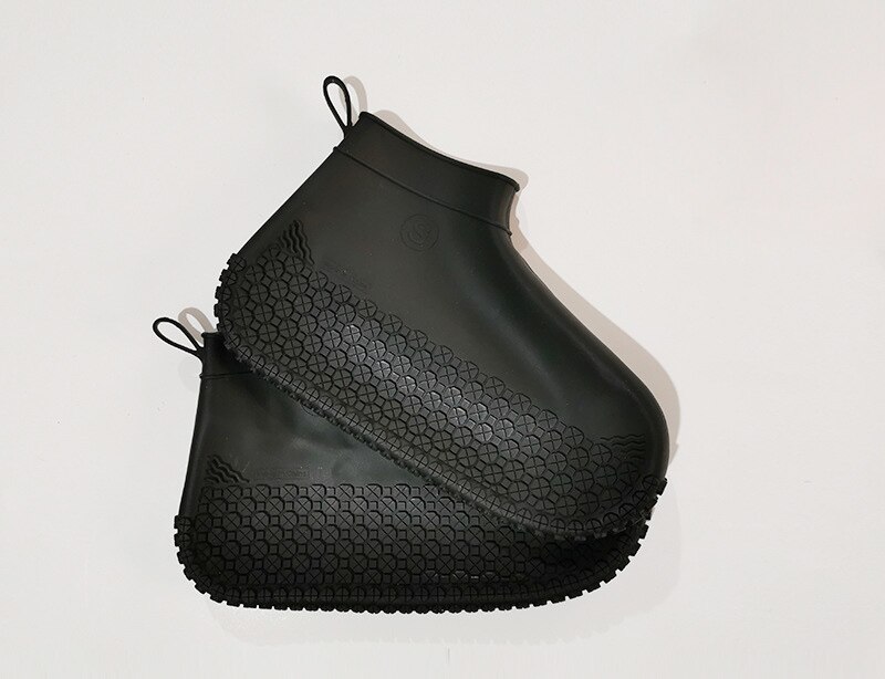 Bottes en silicone de pluie de bottes en caoutchouc imperméables chaussures antidérapantes résistantes à l'usure de l'eau couvrent les jours de pluie pour les hommes et les femmes: 01 / L 29cm