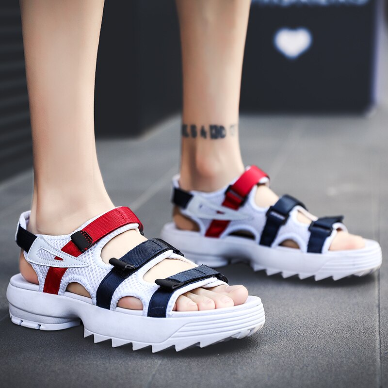 Tjock vit unisex masculina män romerska gummisandaler klänning sula sandalia utomhussandal avslappnad manlig gladiator sandalier  on 39
