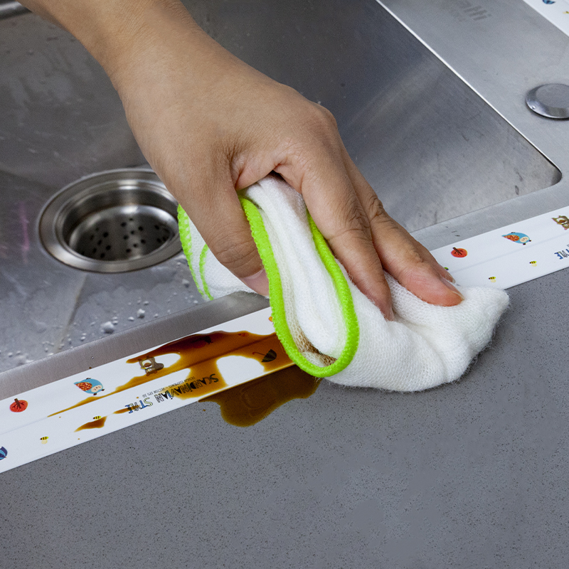 Kitchen Oil-proof Sticker Cooktop Stove Stove Gas Stove Sink 1.5m Vegetable Washing Basin With Flower Beauty Stitching Anti-Oil,