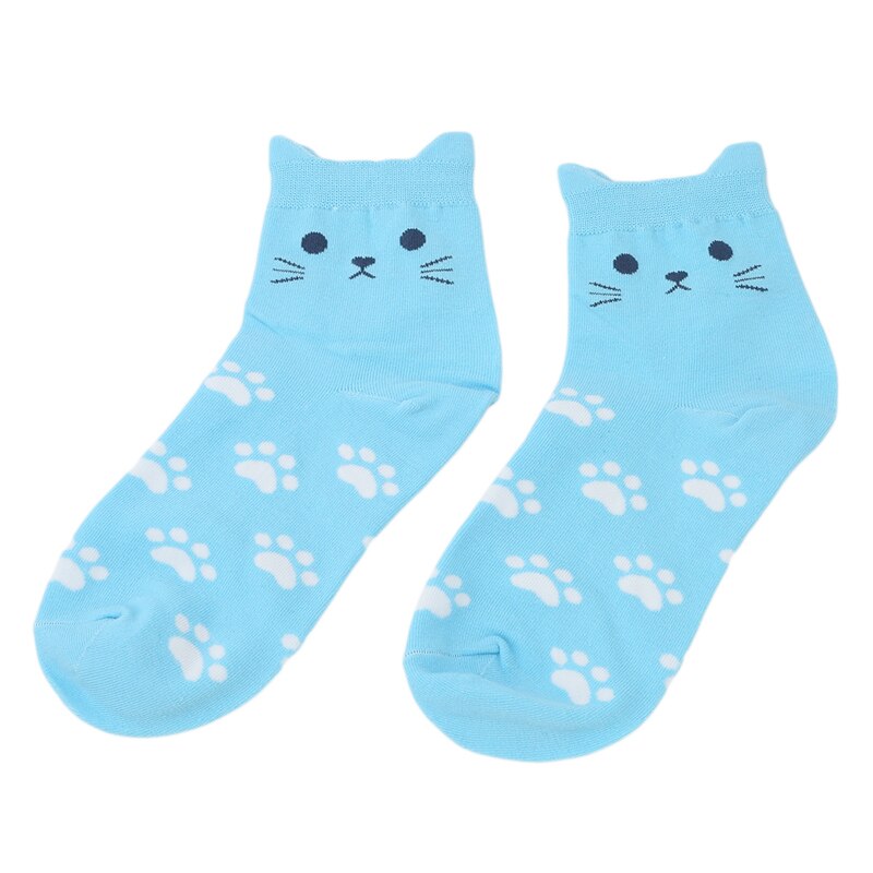 Unicórnio Kawaii Ouvido Meias Gato Meias Curtas Engraçado Acessórios Animal Dos Desenhos Animados Crianças Art Meia Tornozelo Meias Para Meninas: Blue