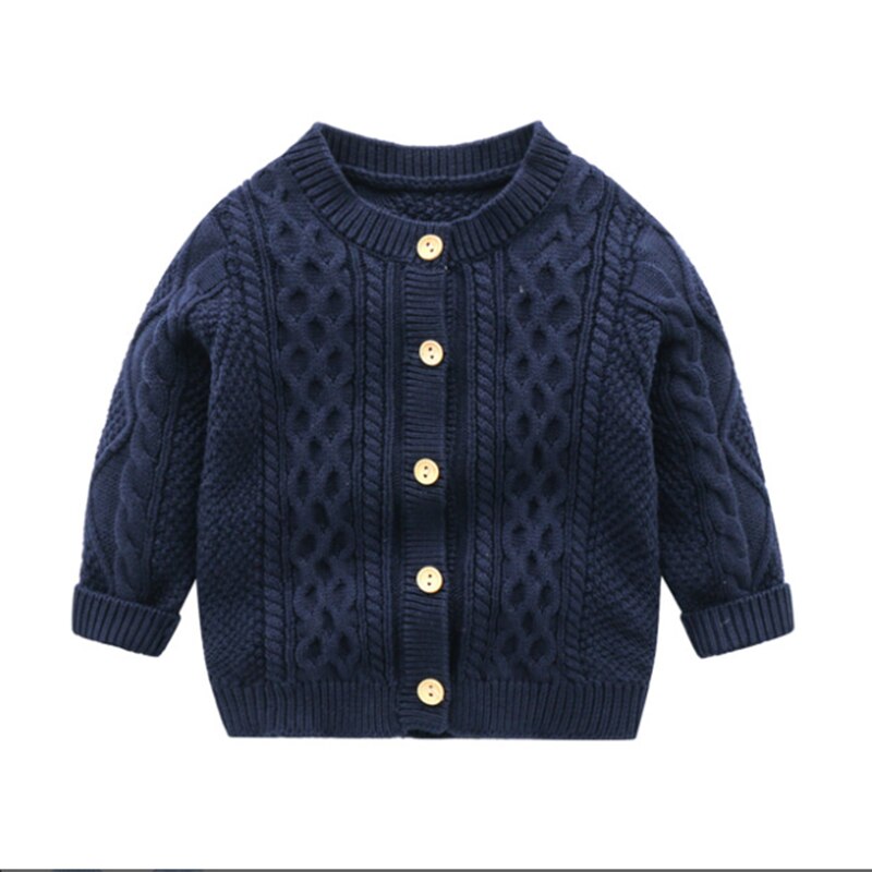 Baby Jungen Einfarbig Strickjacke Jacke Frühling Herbst Neue Hübsche Baby Gestrickte zur Seite fahren Lange-Ärmel Mantel Für 3-18 monate