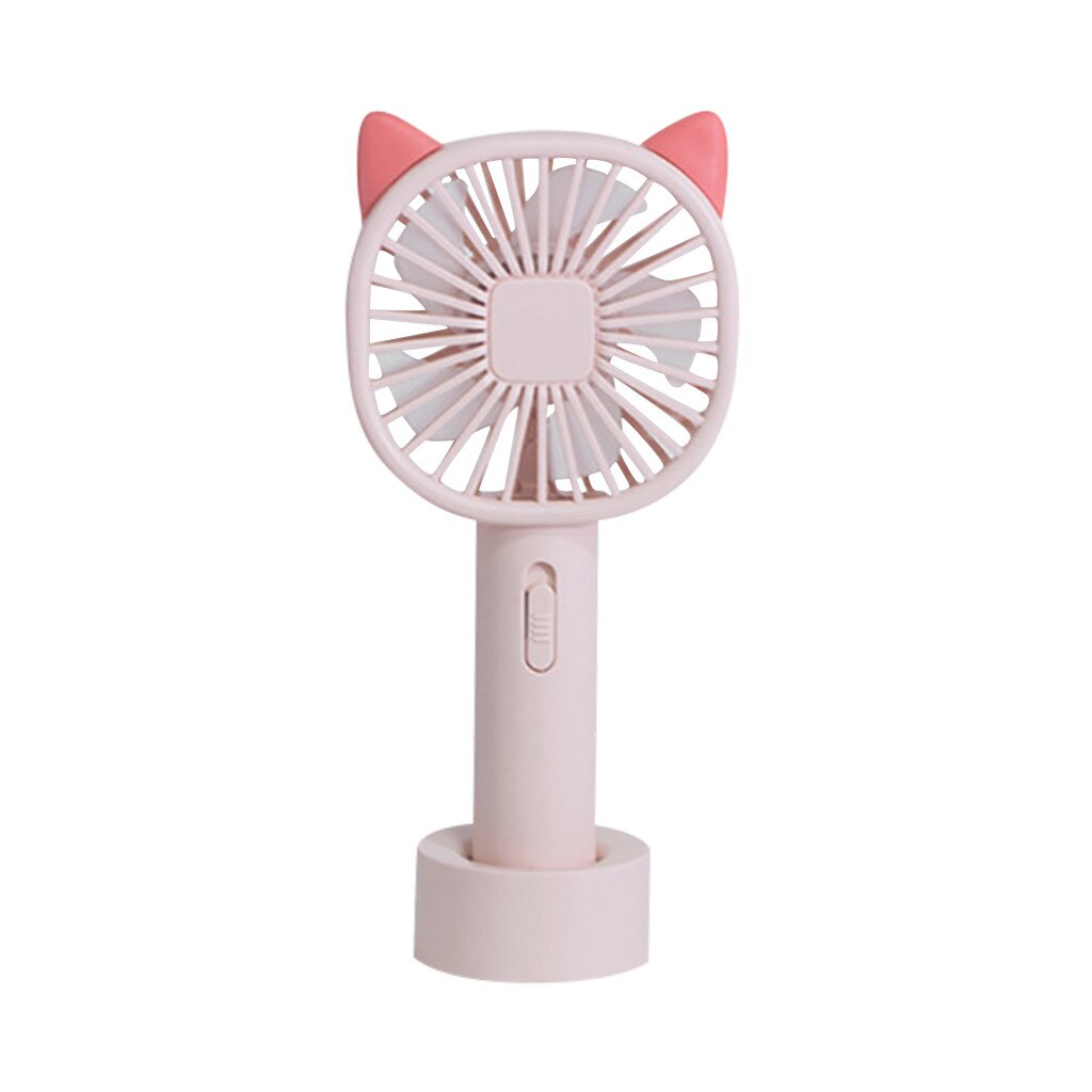 Draagbare handventilator usb-oplaadventilator snelheid instelbaar 2 snelheden hangende ventilator zomerkoeler draagbare ventilator handheld mini-ventilator usb: Roze