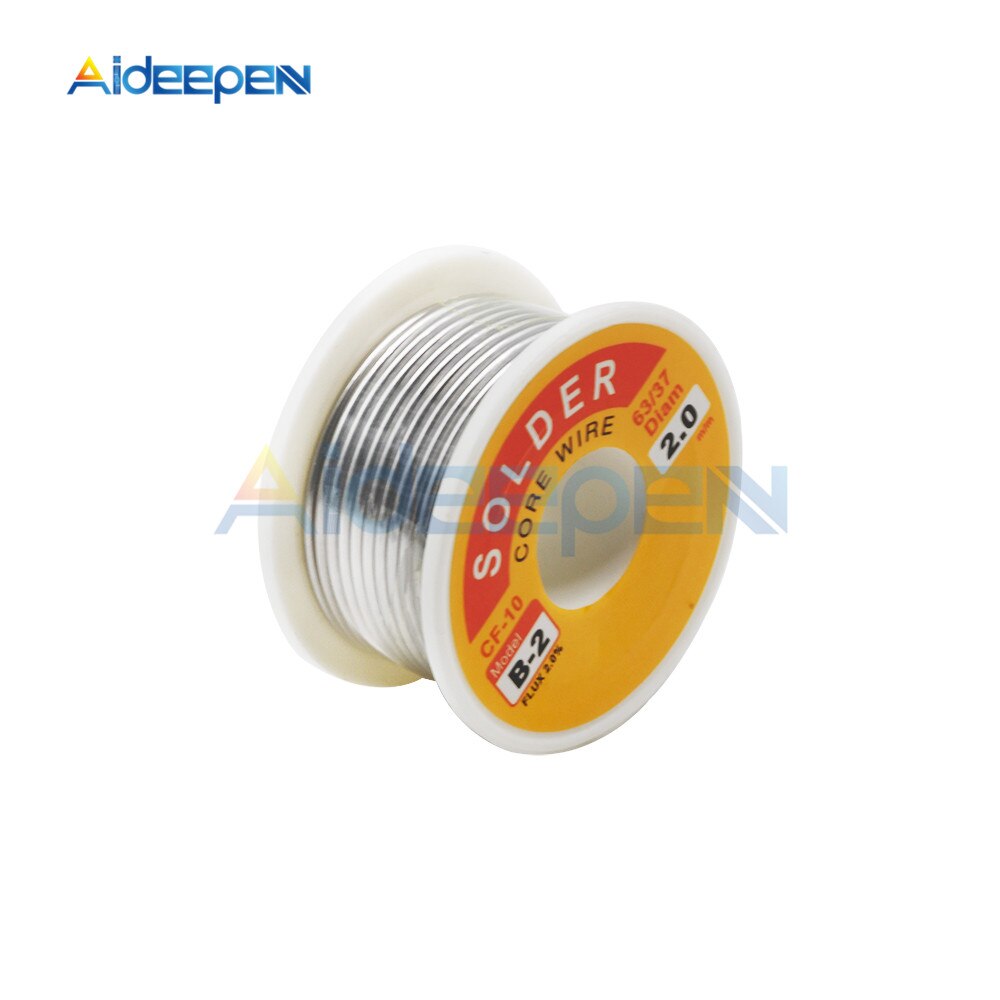 Wysoka czystość 2mm strumień 2.0% 45FT cyna ołów cyna robić lutowania topnieć kalafonia lutowany drut lutowniczy rolka nie-czysty 100g
