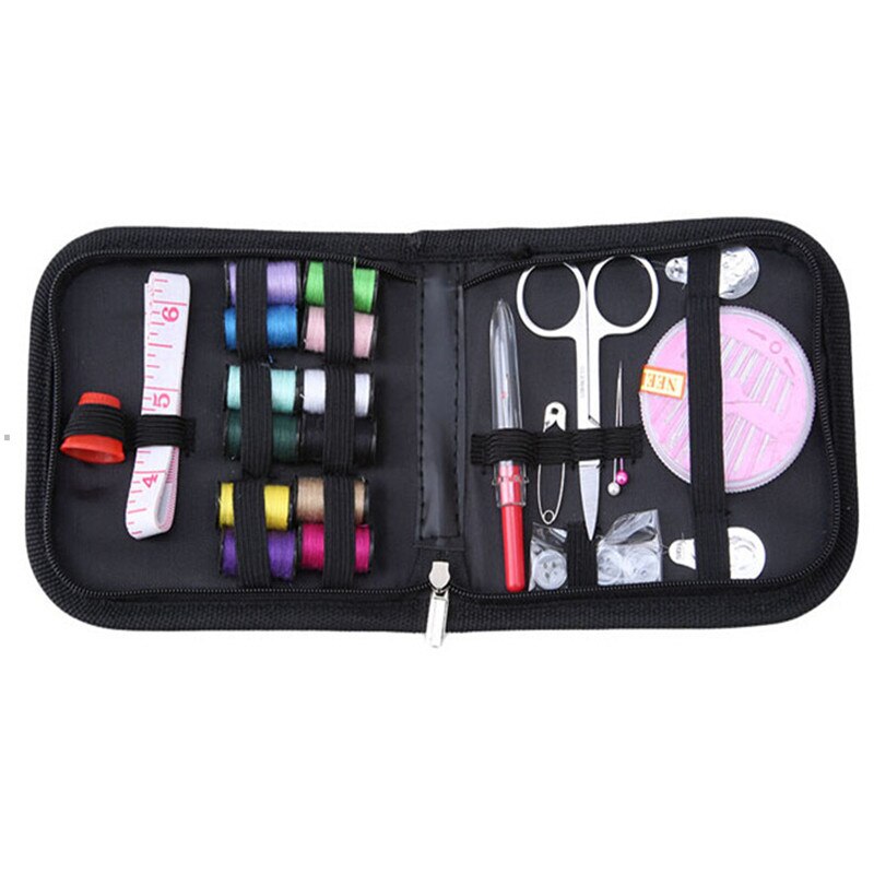 12 Needle Portable Mini Travel Household Sewing Box Set Sewing Kit Storage Bags Sundries Organizer Home Tools: Default Title