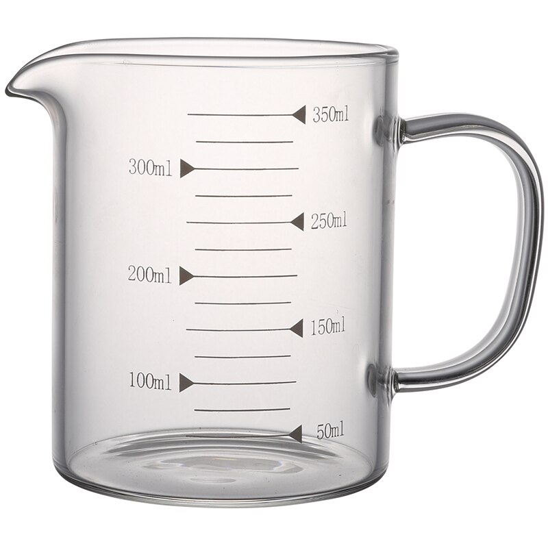 Prepware vaso medidor de vidrio DIY herramientas para hornear olla de medición con medición 350ML 500ML 1000ML, taza de cristal Material de grado alimenticio