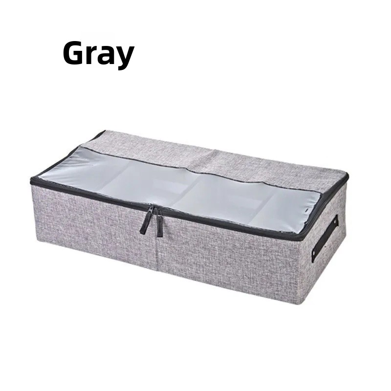 Transparent Shoe Storage Box Home Bed underneath Cabinet Dustproof Shoe Storage Box for Boots And Shoes Organization: WHITE