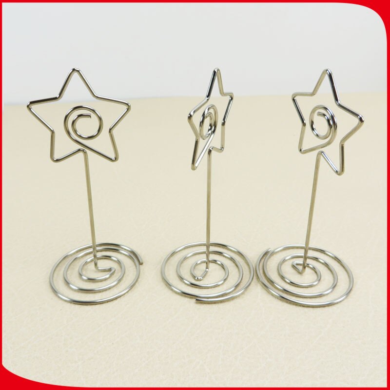 Nocm -10 stuks metalen ster tafelnummer fotohouder staat voor bruiloften en feesten