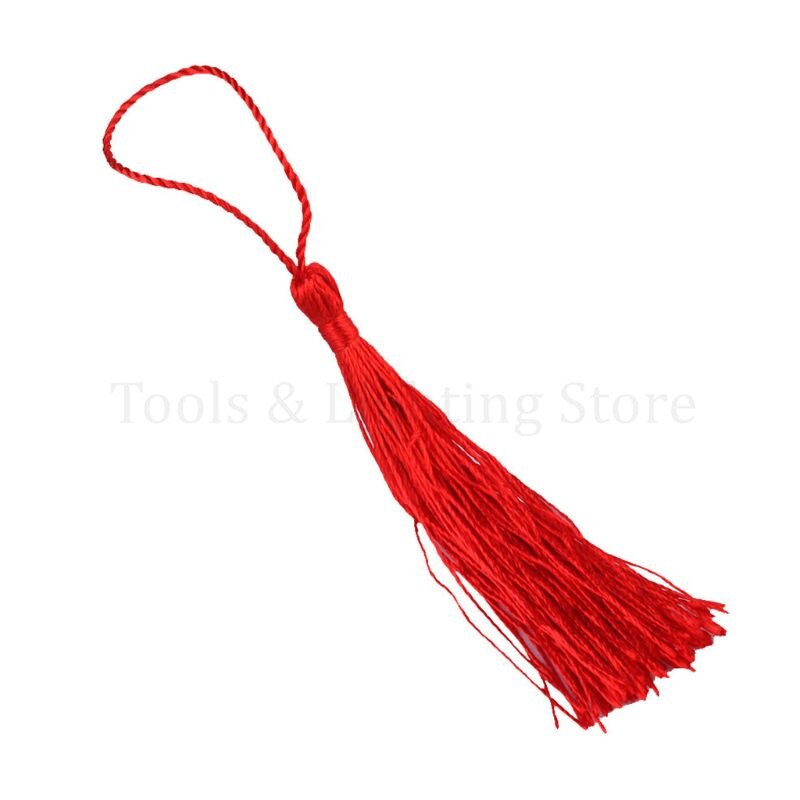 Boeddha kralen decoratie polyester kwasten met ophangring zijden naaigarnituur decoratieve sleutel kwasten voor hanger thuis: R
