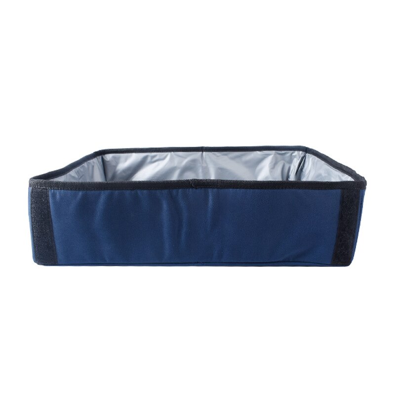 Folding Cat Pet Litter Box Waterproof Outdoor Foldable Portable Travel Toilet For Puppy Cats Dogs Bedpans: Navy Blue / S