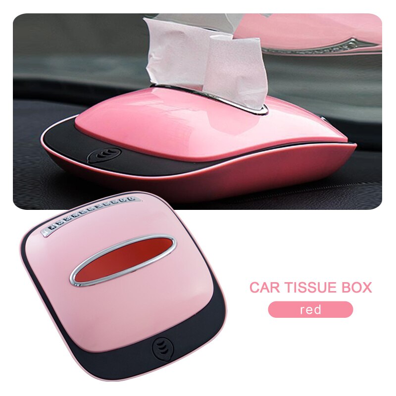 Car Tissue Napkin Holder Solid Tissue Organizer Storage Box Anti-slip Auto Interior Accessories