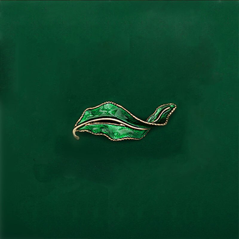 Huanzhi Retro Emaille Druipen Glazuur Parel Bel Orchidee Bloemen Groene Plant Broche Voor Vrouwen Kraag Accessoires Sieraden: K