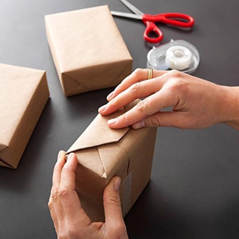 Rollo de papel Kraft marrón de 10M para envolver , embalaje móvil, arte, artesanía, papel de de biodegradable, envoltura de embalaje gruesa