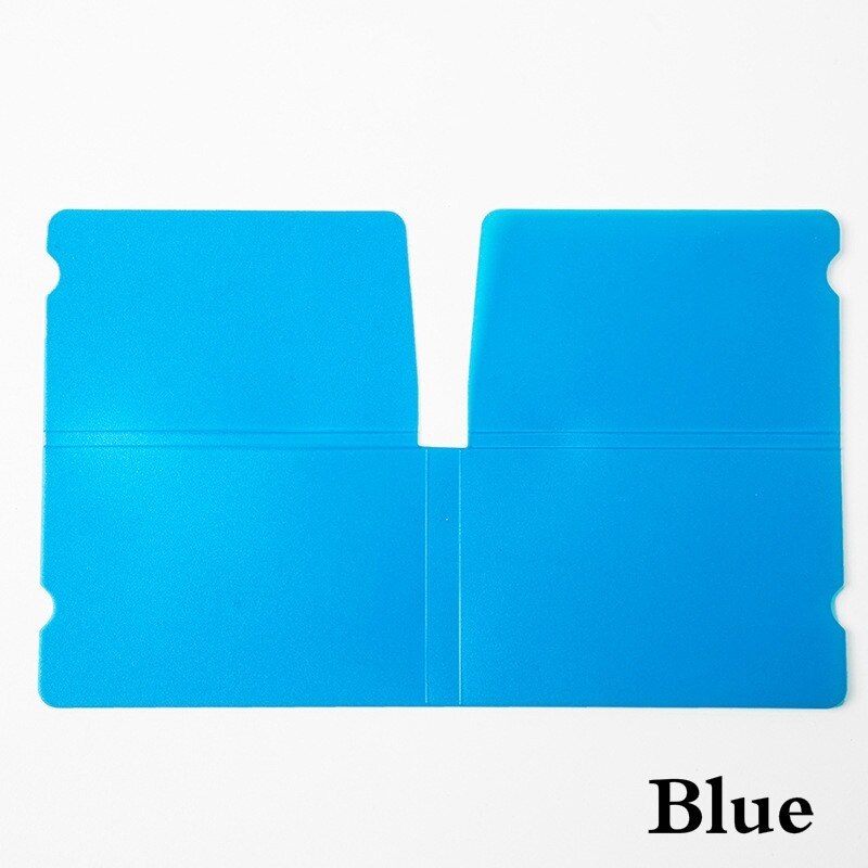 Sac de rangement pour masque pliant Portable, 10 pièces, Clip de rangement pour masque facial, sacs de couverture: Bleu