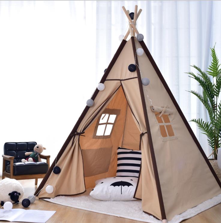 Children Tent for Kids Play Tent Teepee Cotton Play House for Baby Indoor Outdoor Baby Princess Game House Girl Tent Toy