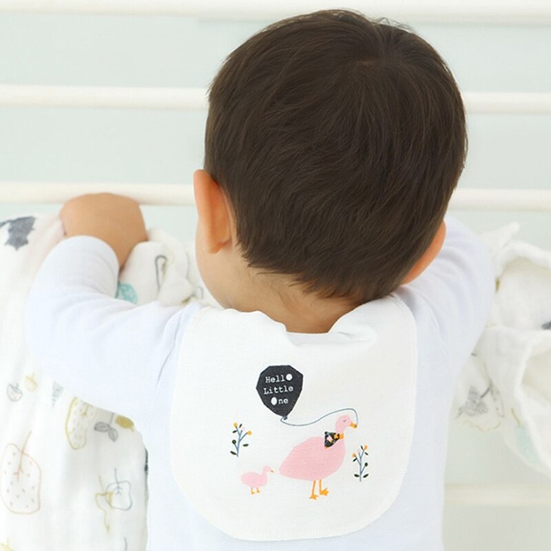 2 st/förpackning aby wicking handduk absorberar svett tillbaka handduk svettservetter återanvändbar babyhandduk med tecknat tryck