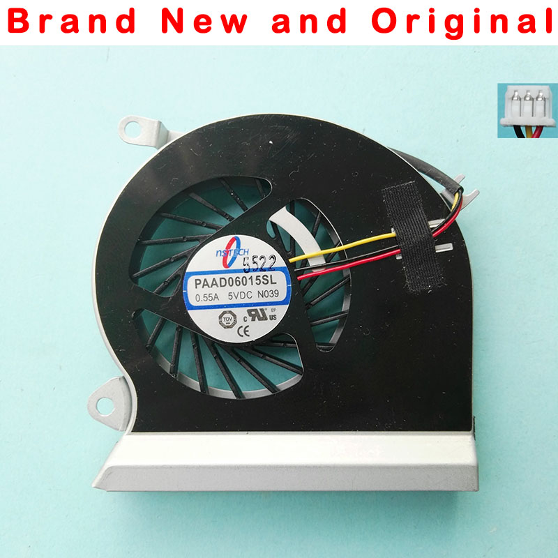 Och original cpu fläkt för msi  ge70 laptop cpu kylfläkt kylare paad 0615sl n285 3 stift 0.55a 5 vdc  n285