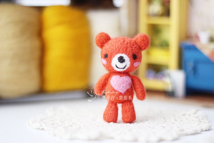 Needle Felting Animals Mouse Hand Made Felt Rabbit Dog Cat Shiba Inu DIY Kit for Adults Starter Crafts Matrial: Hongsexiong