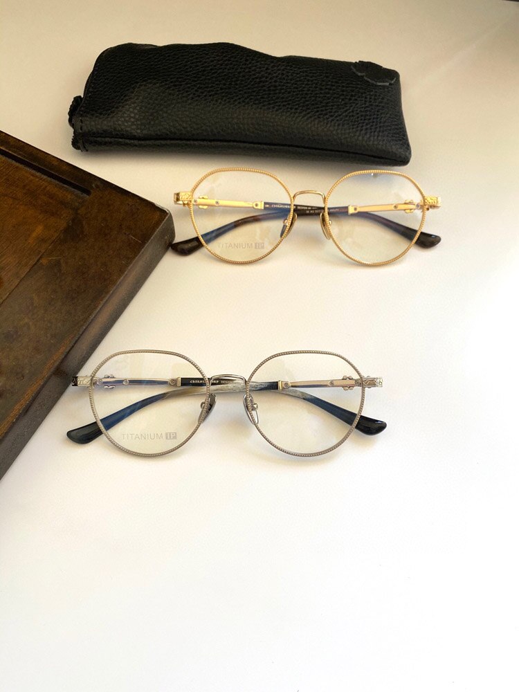 Gafas graduadas Vintage, marco artesanal exquisito, Material de placa de titanio puro, estilo Punk, novedad de