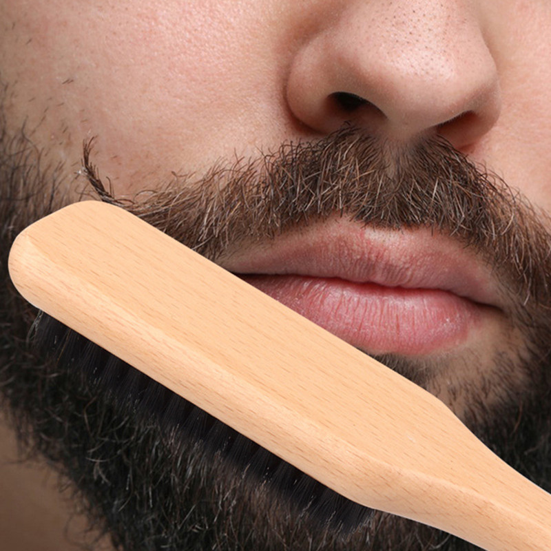 Varkenshaar Slick Back Haarborstel voor een strak paardenstaartbroodje en het gladmaken van babyharen, flyaways, randcontrole, houten plaagkam